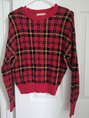 Urban Outfitters Red Plaid Sweater